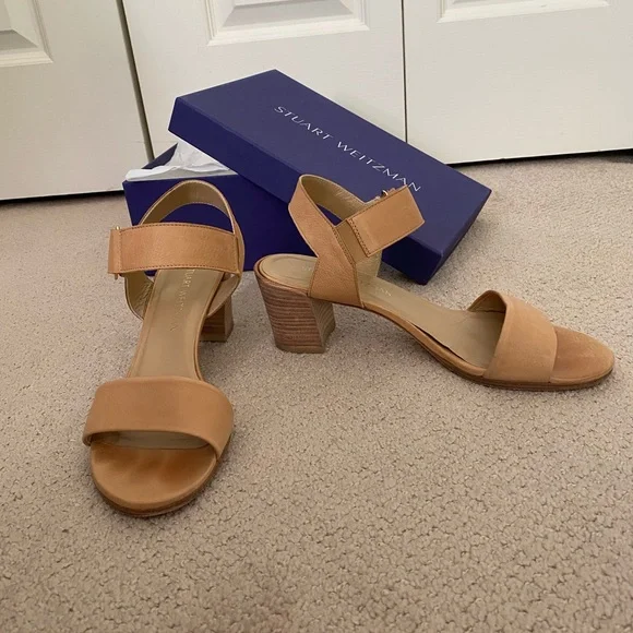 Stuart Weitzman Broadband Sandal | Size 9.5 | Pecan - Picture 2 of 5